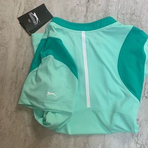 NWT Slazenger Women’s Golf Shirt. Aqua/Teal Size Medium